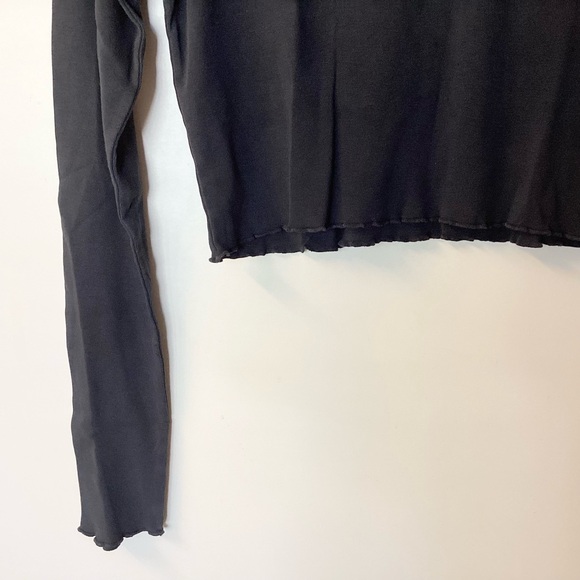 NWT Obey Flaming Graffiti Cropped Long Sleeve T-Shirt - Black - M - Picture 3 of 6